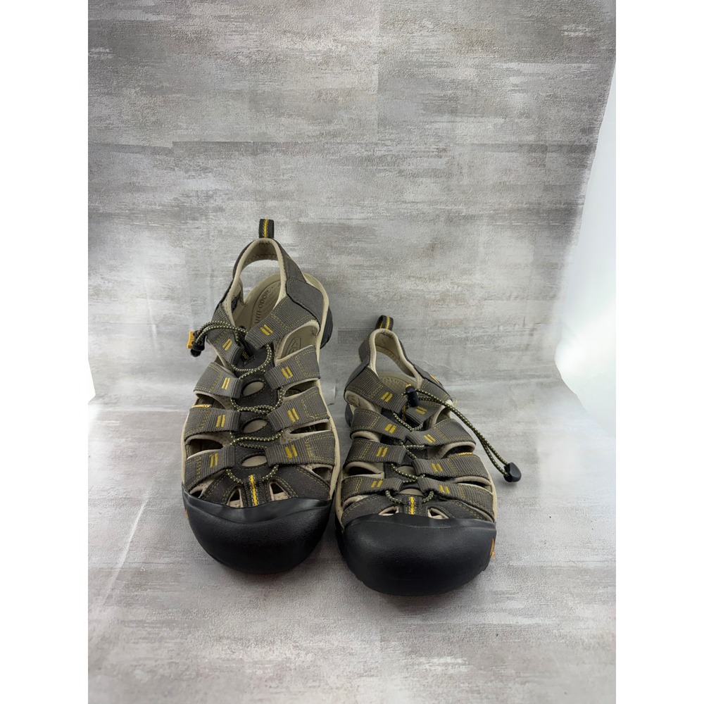 Keen Men Newport H2 Sandals Gargoyle Gray Yellow 1008399 Size 11.5 US